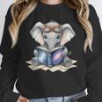 Cute Elephant Reading Universe Book Unisex Sweatshirt