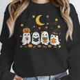 Cute Ghost Drinking Coffee Halloween Fall Ghost Book Reading Unisex Sweatshirt