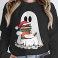 Cute Ghost Holding Books Bookish Christmas Unisex Sweatshirt