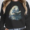 Cute Manatee Reading Book Bookworm Readers Manatee Lover Unisex Sweatshirt