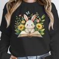 Cute Rabbit And Book Women Girls Reading Book Rabbit Lover Unisex Sweatshirt Cute Rabbit And Book Women Girls Reading Book Rabbit Lover Unisex Sweatshirt