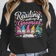 Cute Reading With My Gnomies Gnome Book Bookworm Lover Unisex Sweatshirt
