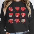 Cute Reading Hearts Valentine Day Book Lover Teacher Student Unisex Sweatshirt