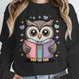 Cute Reading Owl Book Lover Teacher Librarian Bookworm Unisex Sweatshirt
