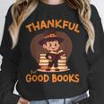 Cute Thanksgiving Teacher Librarian Thankful Reading Books Unisex Sweatshirt Cute Thanksgiving Teacher Librarian Thankful Reading Books Unisex Sweatshirt