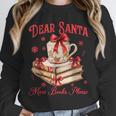 Dear Santa More Books Please Coquette Bow Books Christmas Unisex Sweatshirt