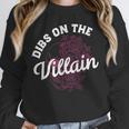 Dibs On The Villain Dark Romance Books Skeleton Morally Grey Unisex Sweatshirt