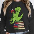 Dino Reading Read Reading Librarian Book Men Boys Kids Unisex Sweatshirt