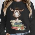 Donkey Reading Book Read Books Be Kind Stay Weird Librarian Unisex Sweatshirt