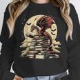 Dragon Reading a Book Dragons And Books Lover Bookworm Unisex Sweatshirt