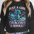 Dragon Reading Just A Girl Who Loves Dragons And Books Unisex Sweatshirt Dragon Reading Just A Girl Who Loves Dragons And Books Unisex Sweatshirt