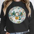 Duck Wilderness Book Reading Illustration Floral Unisex Sweatshirt