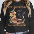 Easily Distracted By Books & Dragons Librarian Book Lover Unisex Sweatshirt Easily Distracted By Books & Dragons Librarian Book Lover Unisex Sweatshirt