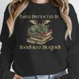 Easily Distracted By Books And Dragons Graphic Unisex Sweatshirt