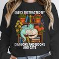 Easily Distracted By Dragons Books Cats Fantasy Book Lover Unisex Sweatshirt Easily Distracted By Dragons Books Cats Fantasy Book Lover Unisex Sweatshirt