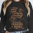 Easily Distracted By Dragons And Books Library Dragon Lover Unisex Sweatshirt