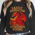 Easily Distracted By Dragons And Books Reading Unisex Sweatshirt Easily Distracted By Dragons And Books Reading Unisex Sweatshirt
