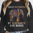 Easily Distracted By Elephants And Books Elephant Unisex Sweatshirt