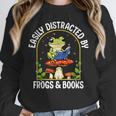 Easily Distracted By Frogs And Books Unisex Sweatshirt Easily Distracted By Frogs And Books Unisex Sweatshirt