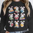 Easter Teacher Cute Bunny Reding Books Librarian Bookworm Unisex Sweatshirt