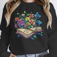Enchanted Open Book With Blooming Flowers Unisex Sweatshirt Enchanted Open Book With Blooming Flowers Unisex Sweatshirt