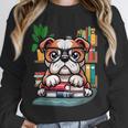 English Bulldog Reading a Book Dog Unisex Sweatshirt
