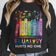 Equality Hurts No One Book Flower Rainbow Pride Month LGBTQ Unisex Sweatshirt Equality Hurts No One Book Flower Rainbow Pride Month LGBTQ Unisex Sweatshirt