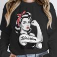 Female Librarian Rosie Riveter Book Guardian Woman Unisex Sweatshirt