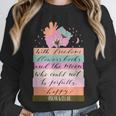With Freedom Flowers Books And The Moon Unisex Sweatshirt With Freedom Flowers Books And The Moon Unisex Sweatshirt