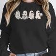 Ghost Book Reading Halloween Books Lover Teacher Kids Unisex Sweatshirt