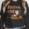 Ghost Library Reading Books Halloween Men Women Kids Unisex Sweatshirt