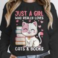 Girl Who Loves Cats And Books Cute Unisex Sweatshirt Girl Who Loves Cats And Books Cute Unisex Sweatshirt