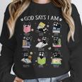 God Says I Am Cat Book Lover Christian Cute Jesus Girls Kids Unisex Sweatshirt God Says I Am Cat Book Lover Christian Cute Jesus Girls Kids Unisex Sweatshirt
