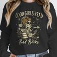Good Girls Read Bad Books Vintage Skeleton Reader Unisex Sweatshirt Good Girls Read Bad Books Vintage Skeleton Reader Unisex Sweatshirt
