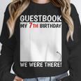 Guestbook 7th Birthday 7 Year Old Born 2018 Bday Unisex Sweatshirt