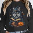 Halloween Girls Boys Cute Wolf Book Pumpkin Kids Halloween Unisex Sweatshirt