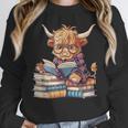 Highland Cow Reading Book Librarian Library Unisex Sweatshirt Highland Cow Reading Book Librarian Library Unisex Sweatshirt