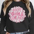Hot Girls Read Pink Aesthetic Book Lover Reading Unisex Sweatshirt