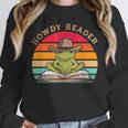 Howdy Reader Frog Reading Book Vintage Unisex Sweatshirt