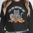 I'm An Indoor Cat Introvert Pizza Popcorn Book Gamer Cat Unisex Sweatshirt