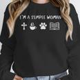 I'm A Simple Woman Jesus Coffee Dog Book Lover Christian Unisex Sweatshirt