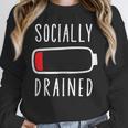 Introvert Socially Drained Battery Unisex Sweatshirt