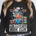 Introverted Book Club Reading Lover Cow Unisex Sweatshirt Introverted Book Club Reading Lover Cow Unisex Sweatshirt