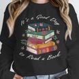 It's a Good Day To Read a Book Floral Stack Tee Unisex Sweatshirt