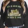 It's A Good Day To Read A Book Shirt Frog Reading Book Unisex Sweatshirt It's A Good Day To Read A Book Shirt Frog Reading Book Unisex Sweatshirt