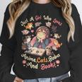 Just Girl Who Loves Anime Cats Boba And Books Bubble Tea Unisex Sweatshirt