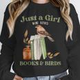 Just a Girl Who Loves Books And Birds Book Reading Bird Love Unisex Sweatshirt