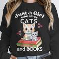 Just A Girl That Loves Cats And Books Cute Cat & Bookwork Unisex Sweatshirt Just A Girl That Loves Cats And Books Cute Cat & Bookwork Unisex Sweatshirt
