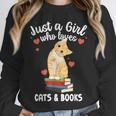 Just a Girl Who Loves Cats And Books Reading Cat & Bookworm Unisex Sweatshirt Just a Girl Who Loves Cats And Books Reading Cat & Bookworm Unisex Sweatshirt
