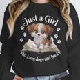Just a Girl Who Loves Dogs And Books Cute Dog Unisex Sweatshirt Just a Girl Who Loves Dogs And Books Cute Dog Unisex Sweatshirt